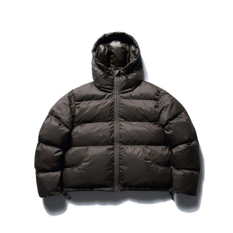 Unisex Short Boxy Puffer Jacket with Volume Hood, Water-Repellent Shell and Thermal Down Filling Chichicherry