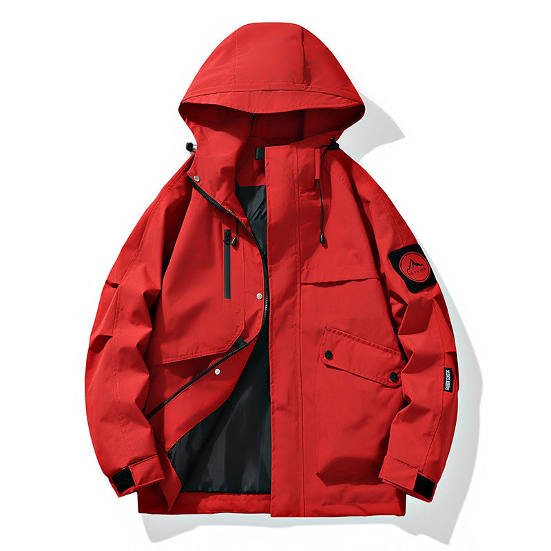 Men's Modular Rain and Wind Parka with welded seams, concealed zippers, and utility pockets Chichicherry