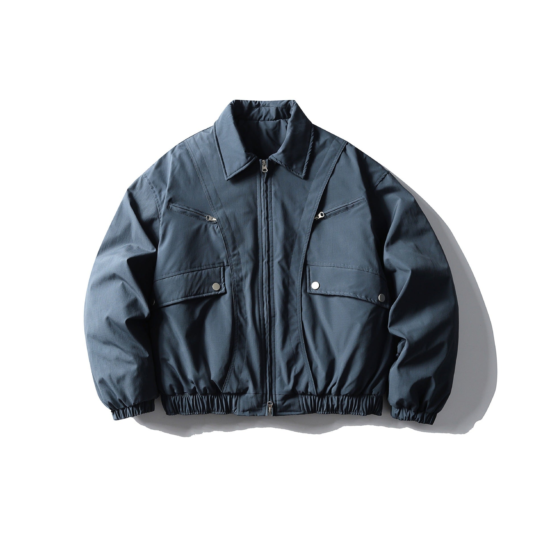 Men's boxy padded field blouson with zip chest pockets and elastic hem Chichicherry