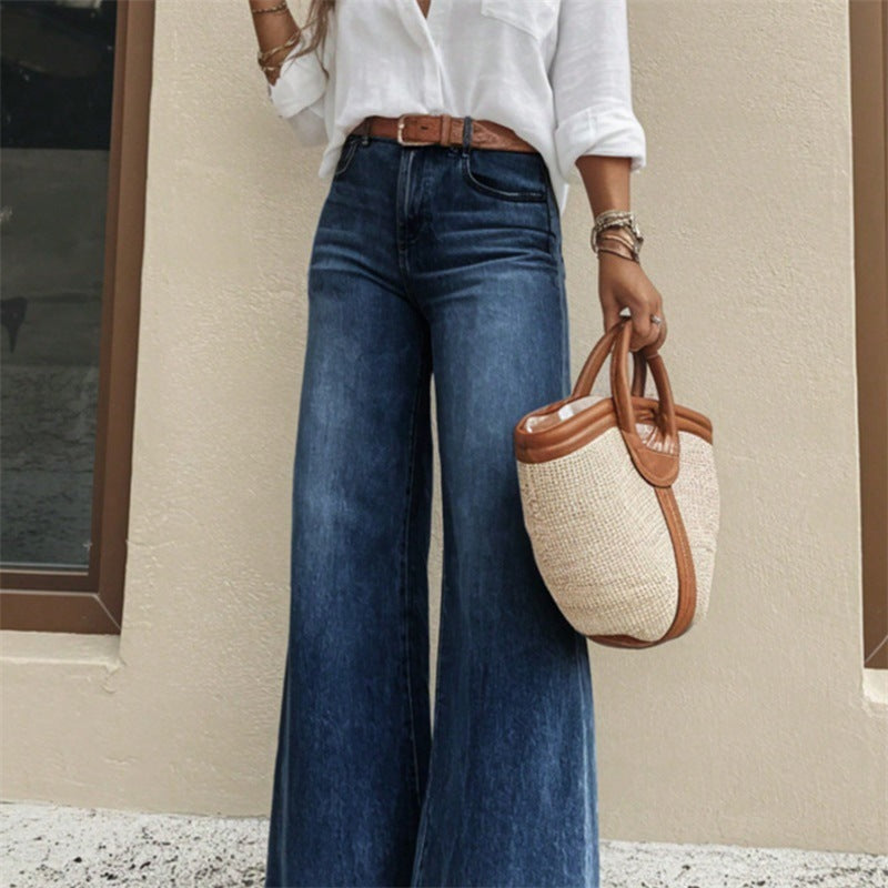Women's High-Waisted Extra Wide Flare Jeans from Chichicherry