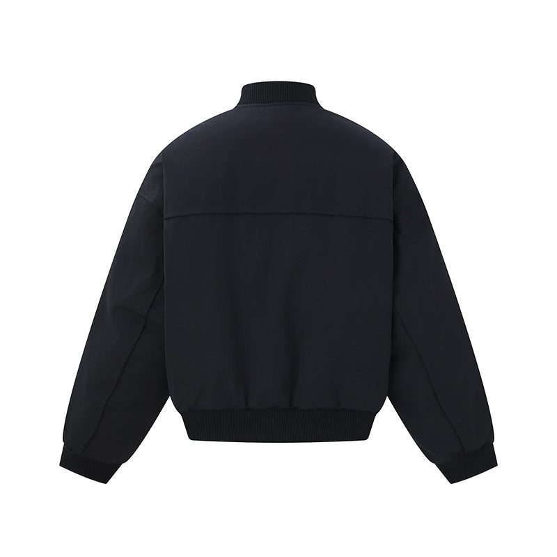 Men's short-cut technical bomber jacket with diagonal zip pockets and ribbed cuffs Chichicherry