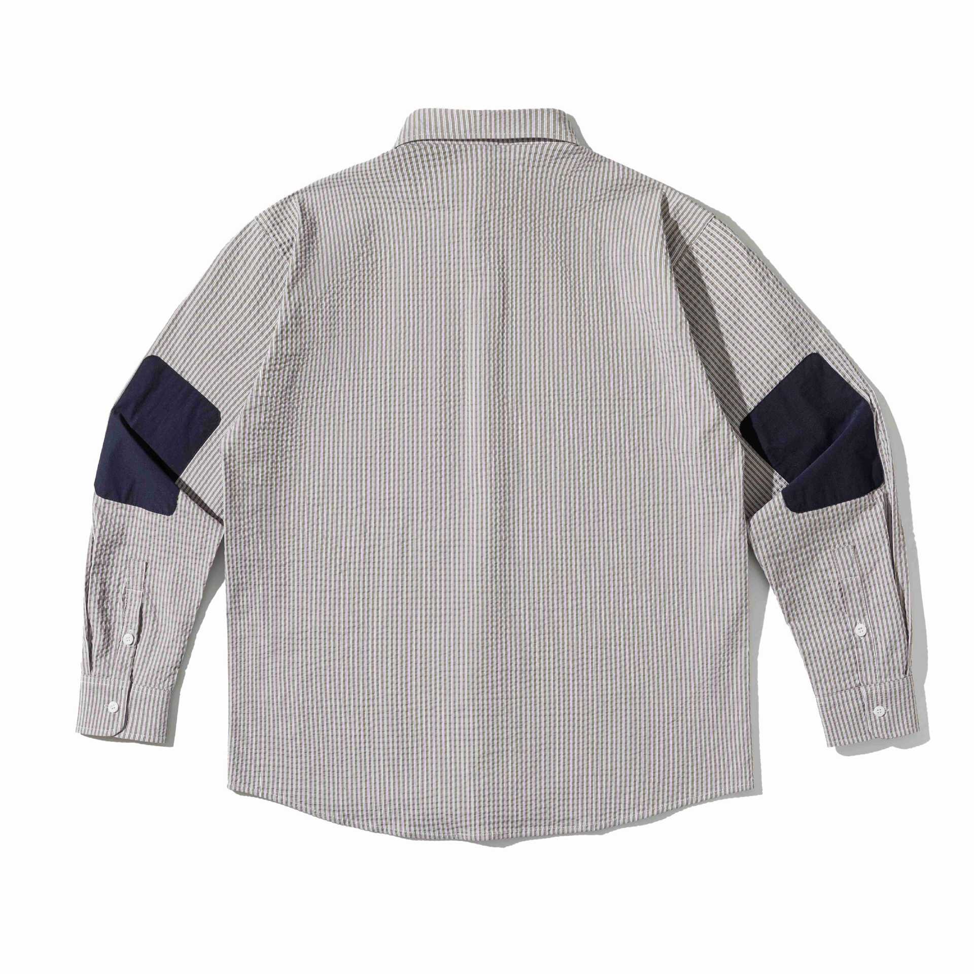 Men's overshirt made of textured cotton with patch chest pockets Chichicherry