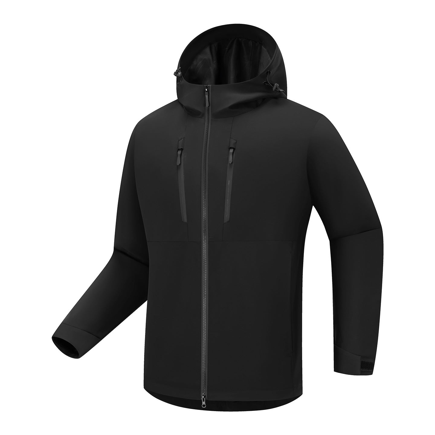 Men's Technical Softshell Jacket with Ergonomic Hood and Vertical Chest Pockets Chichicherry