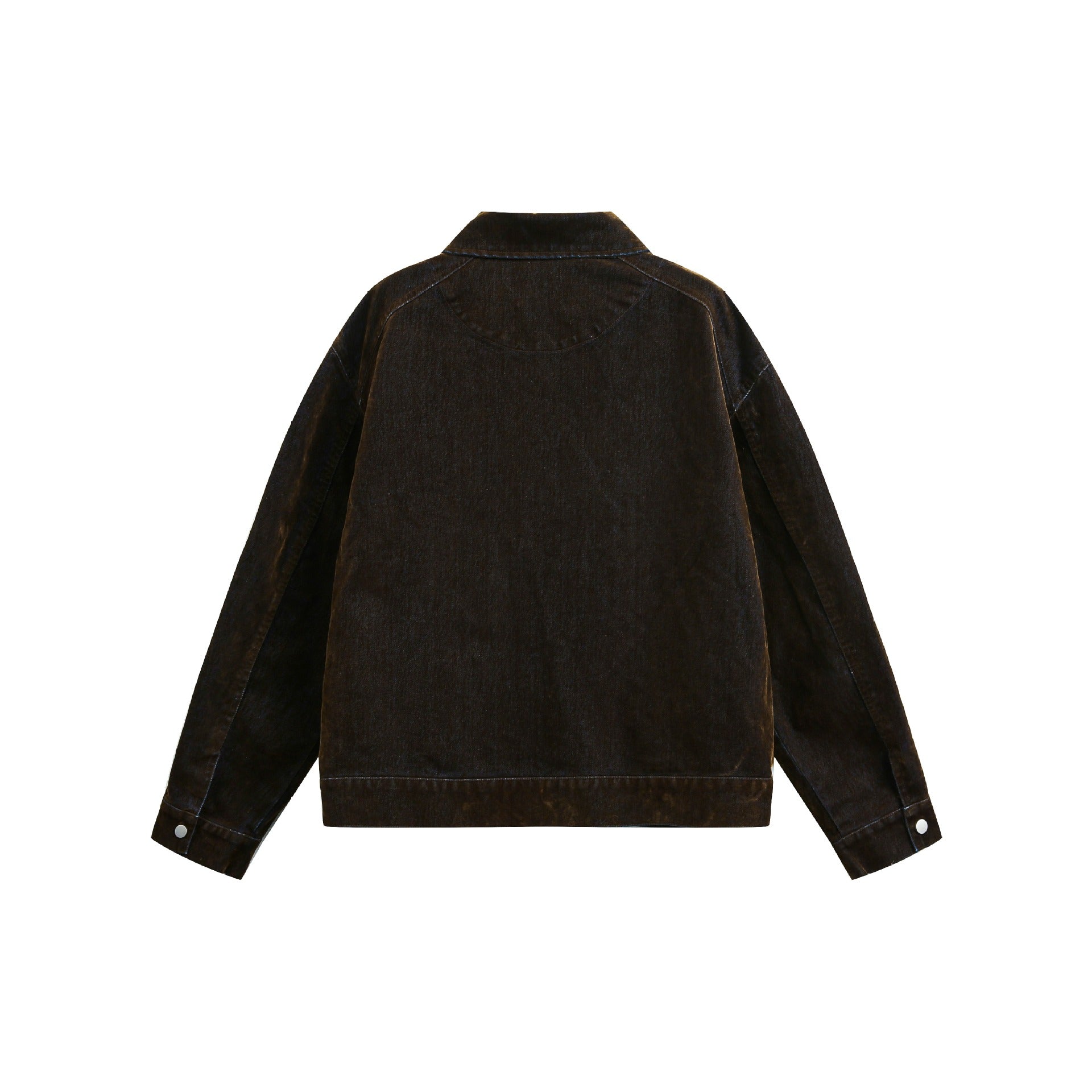 Unisex Boxy Blouson Jacket made of velours suede look with full zip and flap pockets Chichicherry