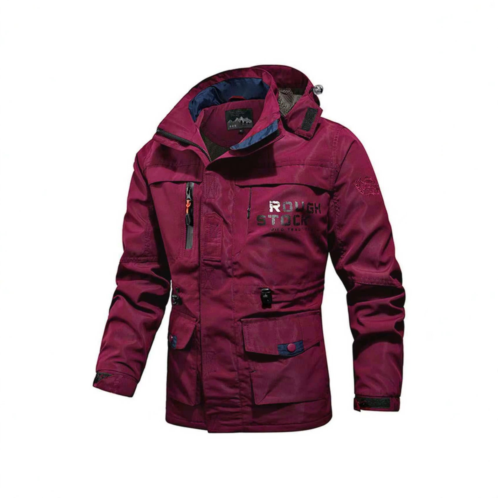 Men's Utility Field Parka with Hood, Multifunctional Pockets and Adjustable Waist Drawstring Chichicherry