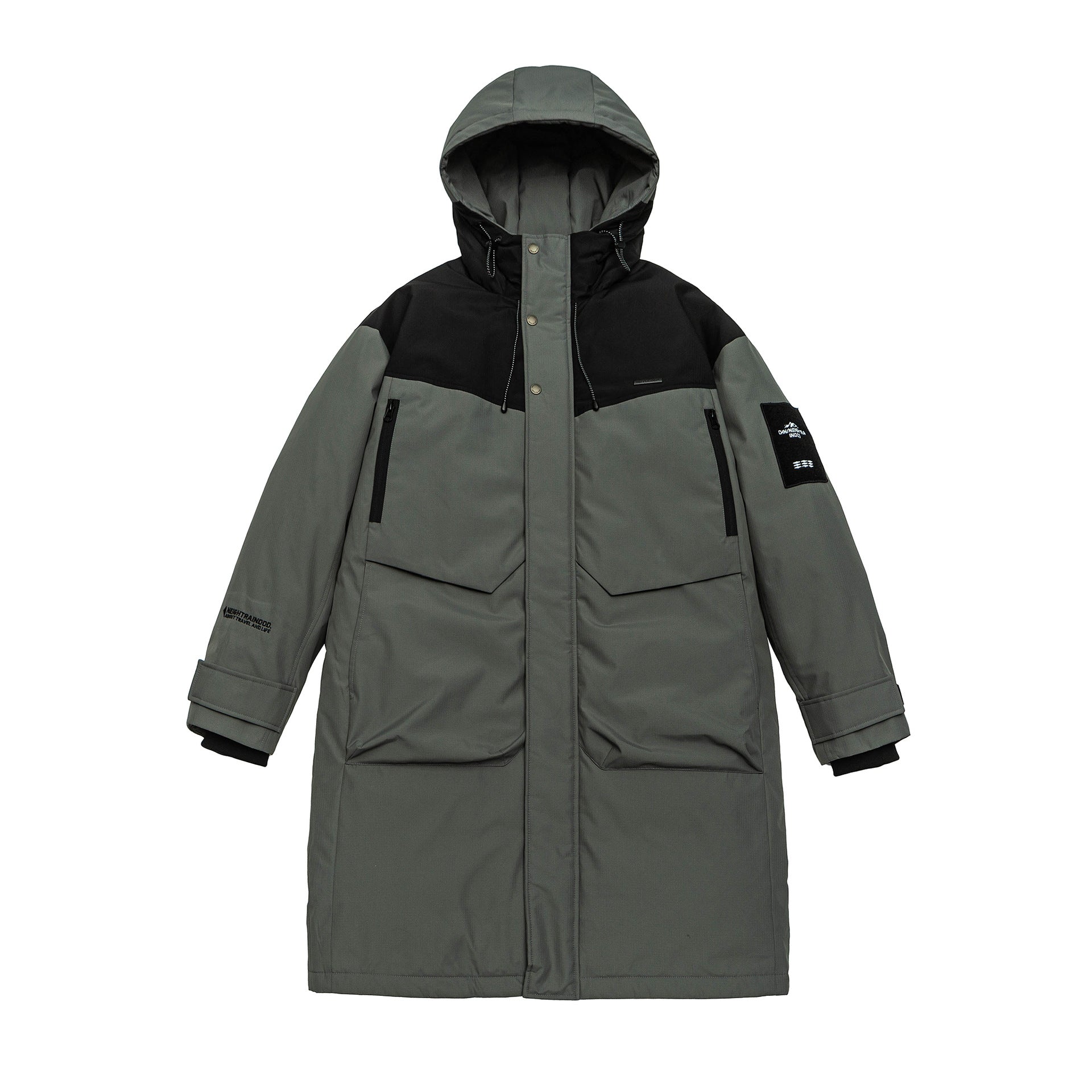 Men's Water-Repellent Quilted Winter Parka with Hood and Multifunctional Pockets Chichicherry