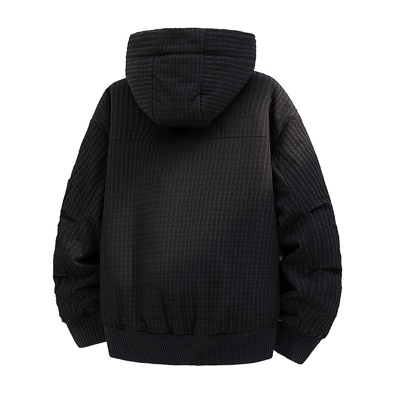 Women's Quilted Teddy Fleece Bomber Jacket with Hood and Fine Quilted Texture Chichicherry