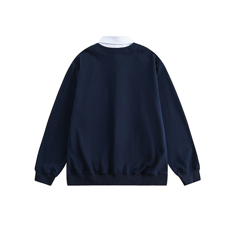 Men's oversized knit cardigan in sweatshirt style with V-neck and button placket Chichicherry