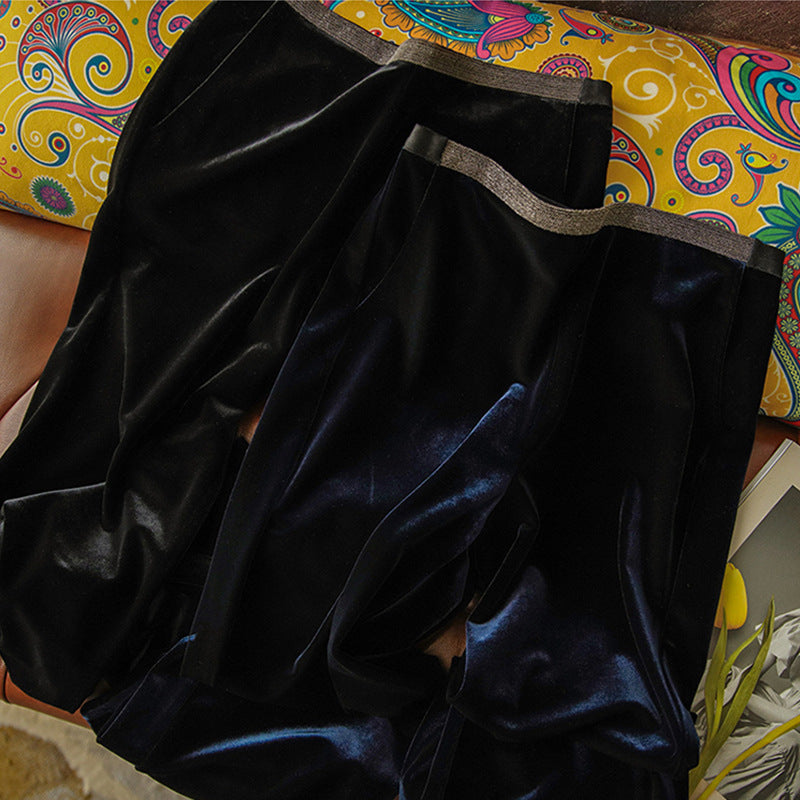 Women Elegant and flowing velour pants Drune