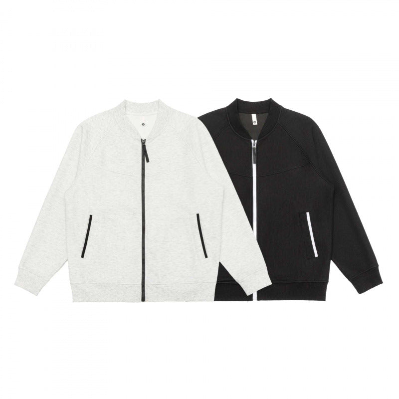 Unisex leisure bomber jacket in boxy cut with contrast zipper Chichicherry