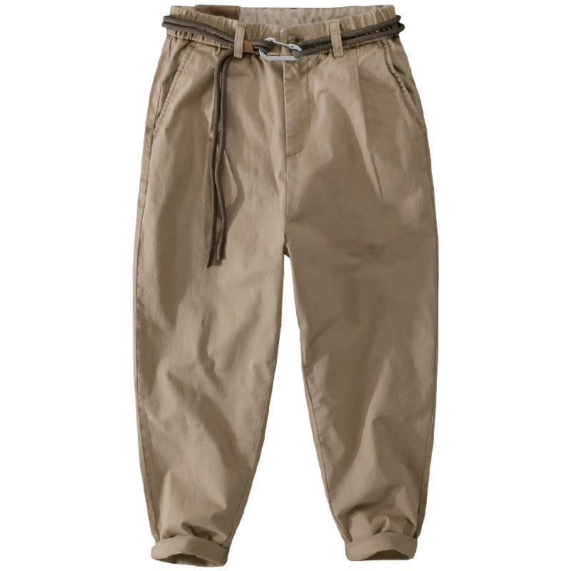 Men's Cord Drawstring Tapered Pants made of cotton blend with elastic waistband and tapered leg Chichicherry