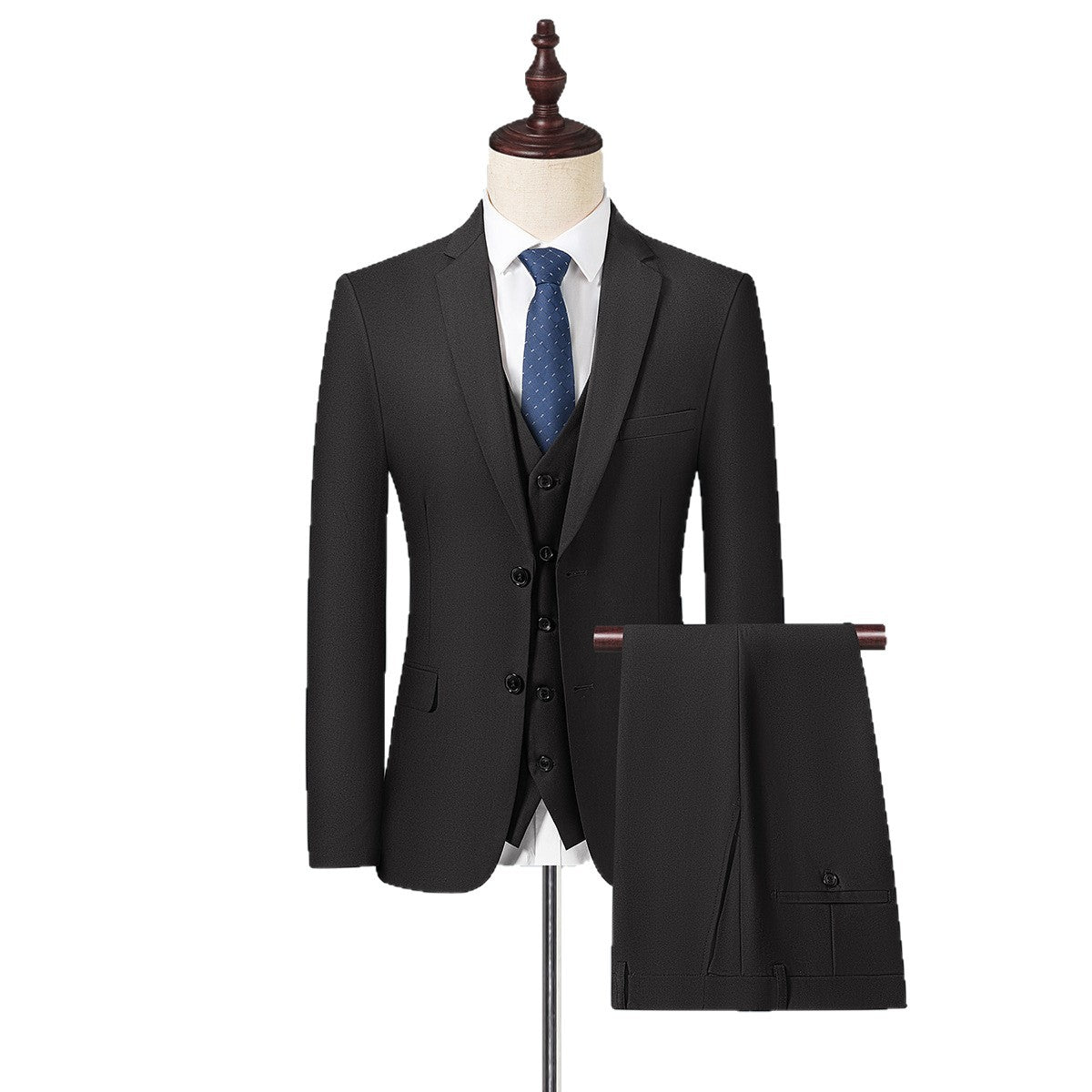 Men's Slim Fit Single-Breasted Business Blazer with Two-Button Silhouette Chichicherry