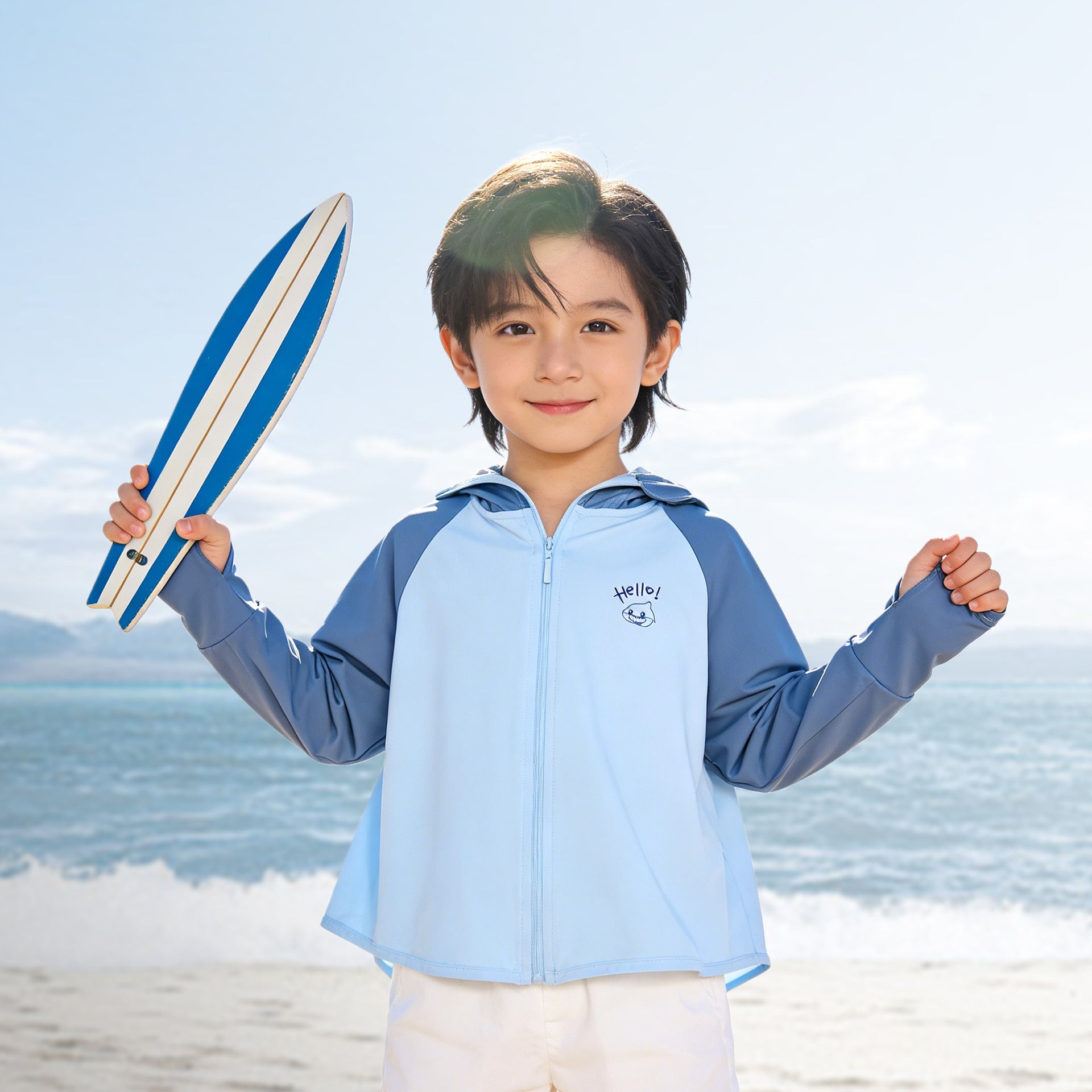 Girls' sun jacket with hood and UV protection Chichicherry