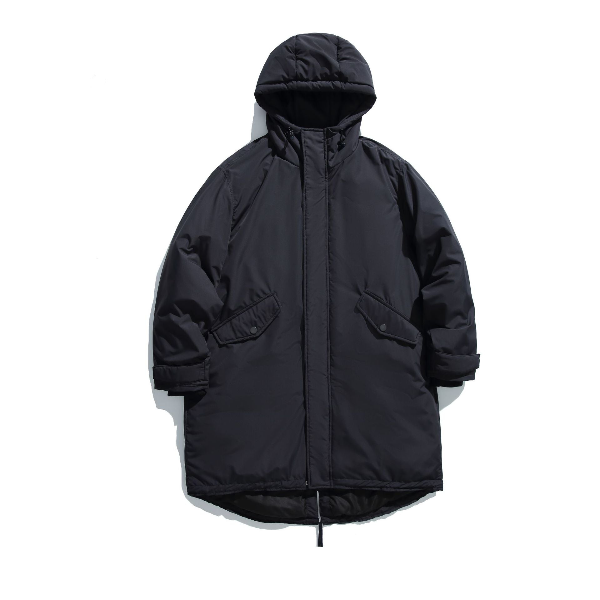Men's Long Insulated Functional Parka with Stand-Up Collar and Drawstring Hem Chichicherry