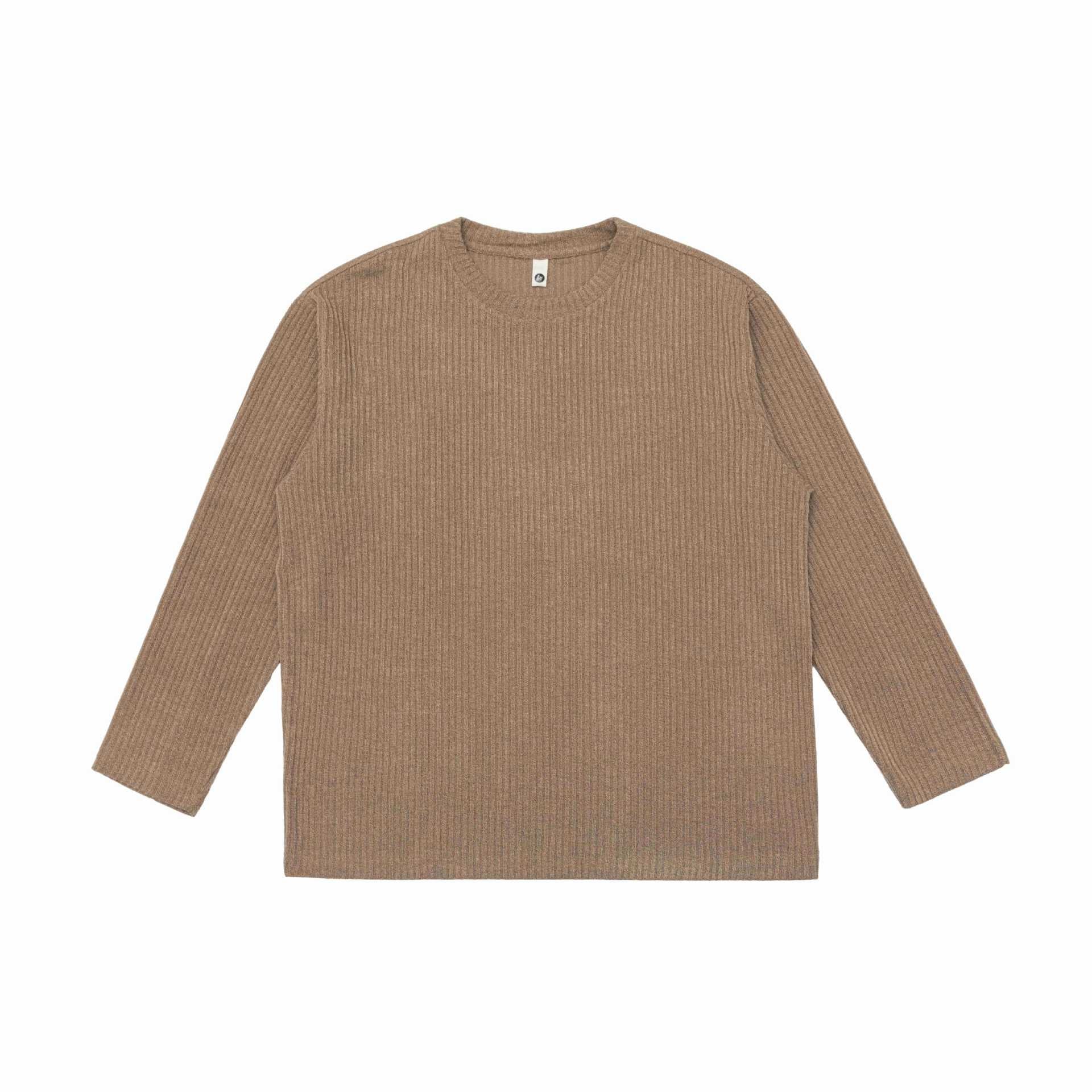 Unisex Ribbed Round Neck Sweater made of fine knit with Relaxed Fit Chichicherry