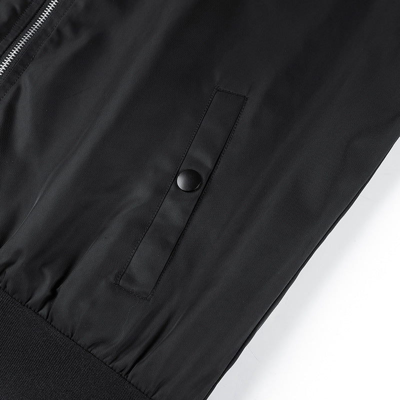 Men's Urban Bomber Jacket with integrated hood layer, contrasted thermal lining, and arm pocket Chichicherry