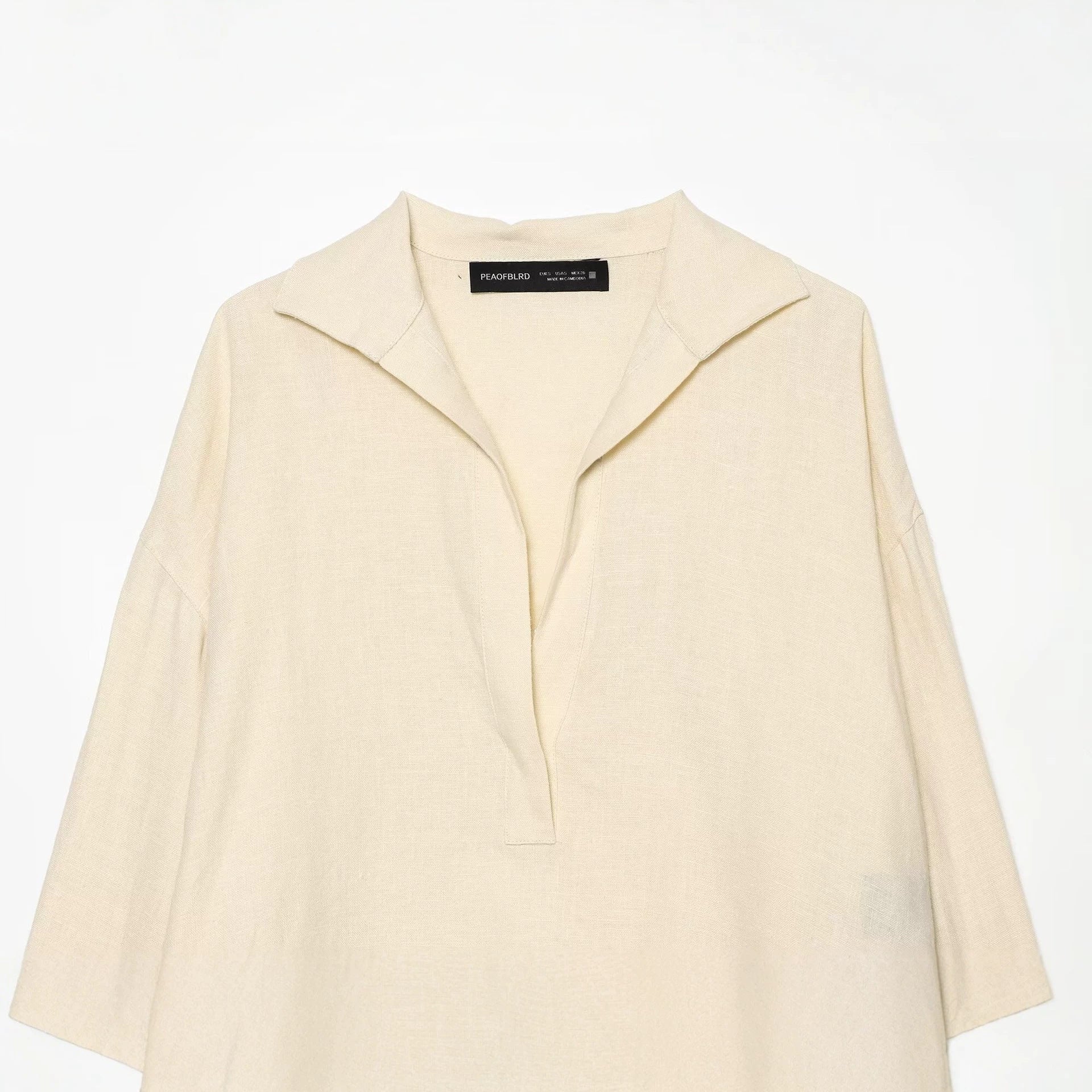 Ladies Wide Linen Look Pants with High Elastic Waistband, Contrast Piping and Leg Lacing Detail Chichicherry
