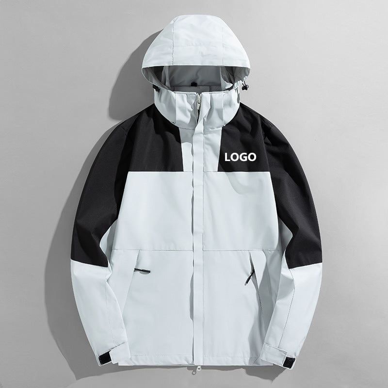 Men's Colorblock Wind- and Water-Repellent Hoodie with Breathable Softshell Membrane Chichicherry