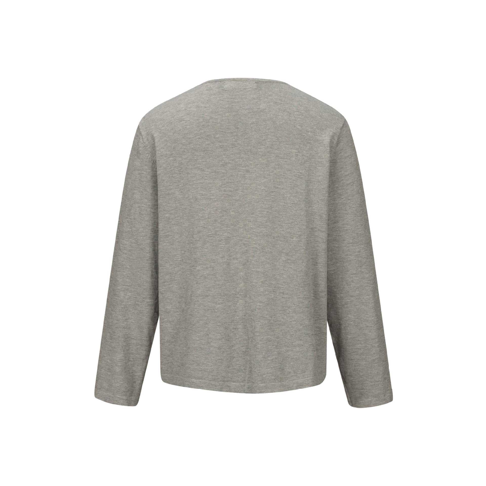 Unisex Minimalist Henley Long Sleeve Shirt made of Thermal Jersey with Button Placket Chichicherry