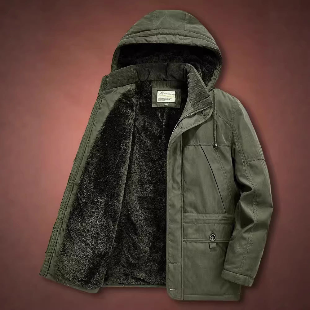 Men's winter parka with teddy fleece lining and hood Chichicherry