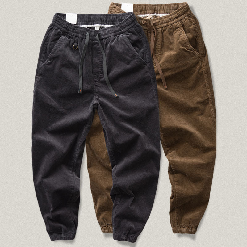 Herren Chino-Joggerhose aus Baumwollmix mit elastischem Bund, Tunnelzug und elastischen Knöchelbündchen Chichicherry