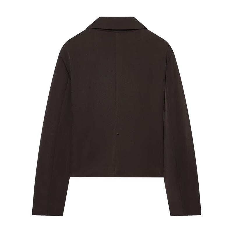 Women High-Waisted Flared Trousers with Belt Loops and Welt Pockets Chichicherry