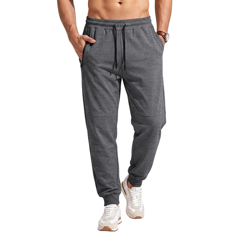 Men's Sportive Jogging Pants with Zipper Pockets, Drawstring and Elastic Cuffs Chichicherry