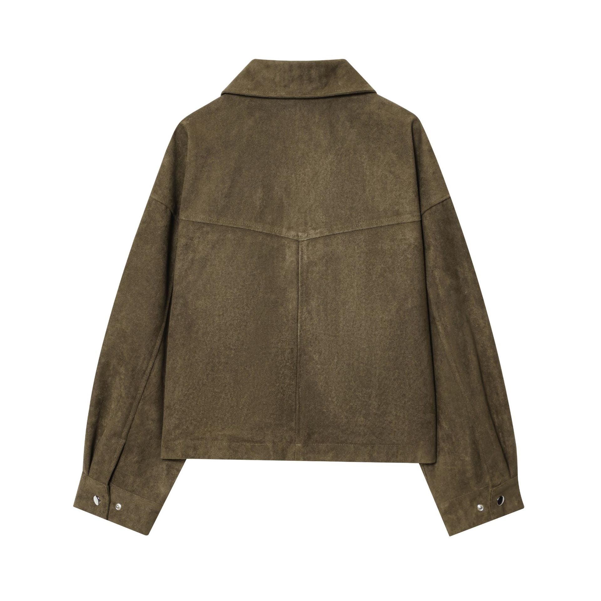 Women's short jacket in field style made of suede look with XXL pockets Chichicherry