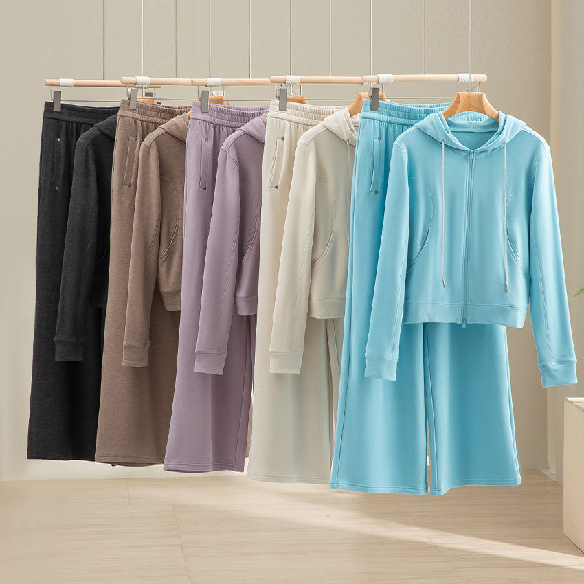 Women Wide Satin Pants with High Elastic Waistband and Flowing Draping Chichicherry