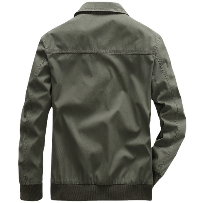Men's lightweight Harrington jacket in worker look with button flap pockets, zipper and ribbed cuffs Chichicherry
