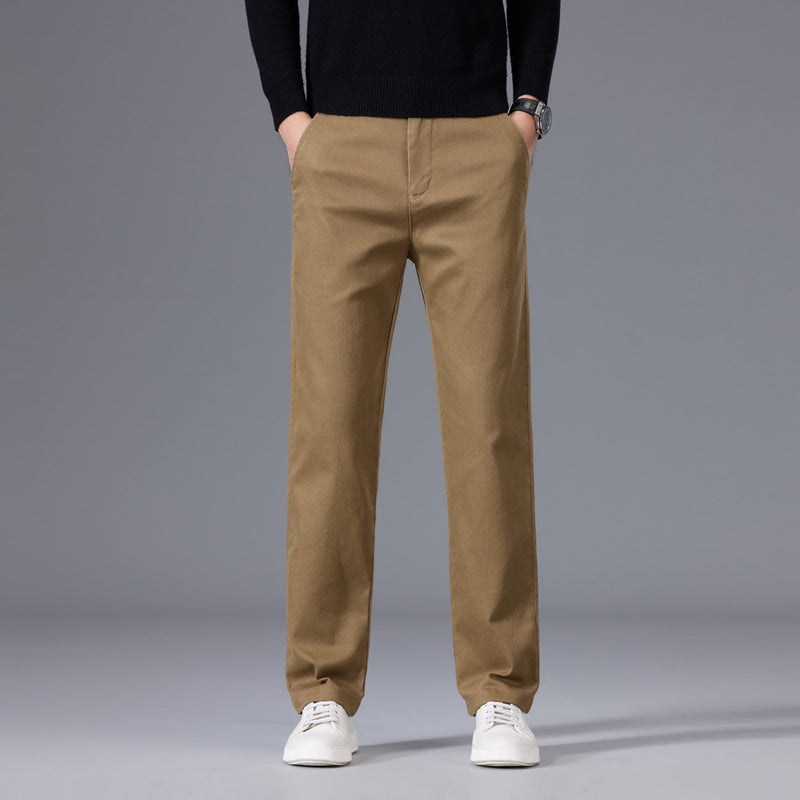Men's classic straight cut chinos made of cotton blend with side pockets Chichicherry