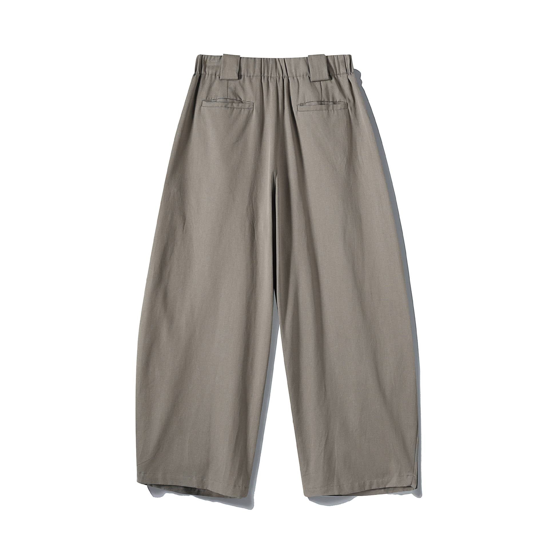 Women's Wide Culotte Pants with High Waist, Pleat Detail and Utility Panel Chichicherry