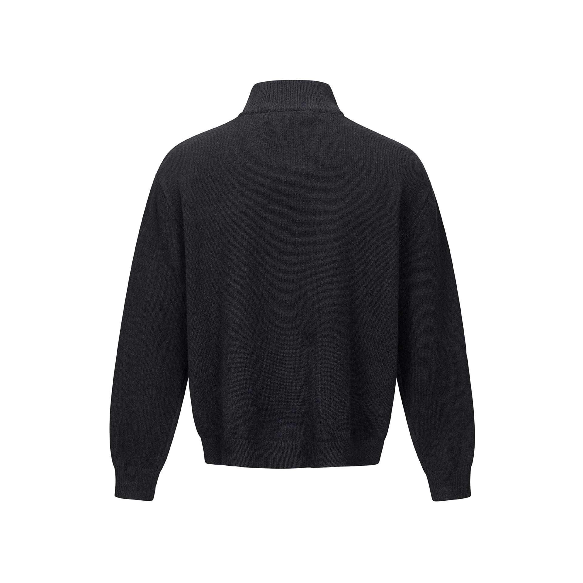 Men's Half-Zip Knit Pullover with Ribbed Collar Chichicherry