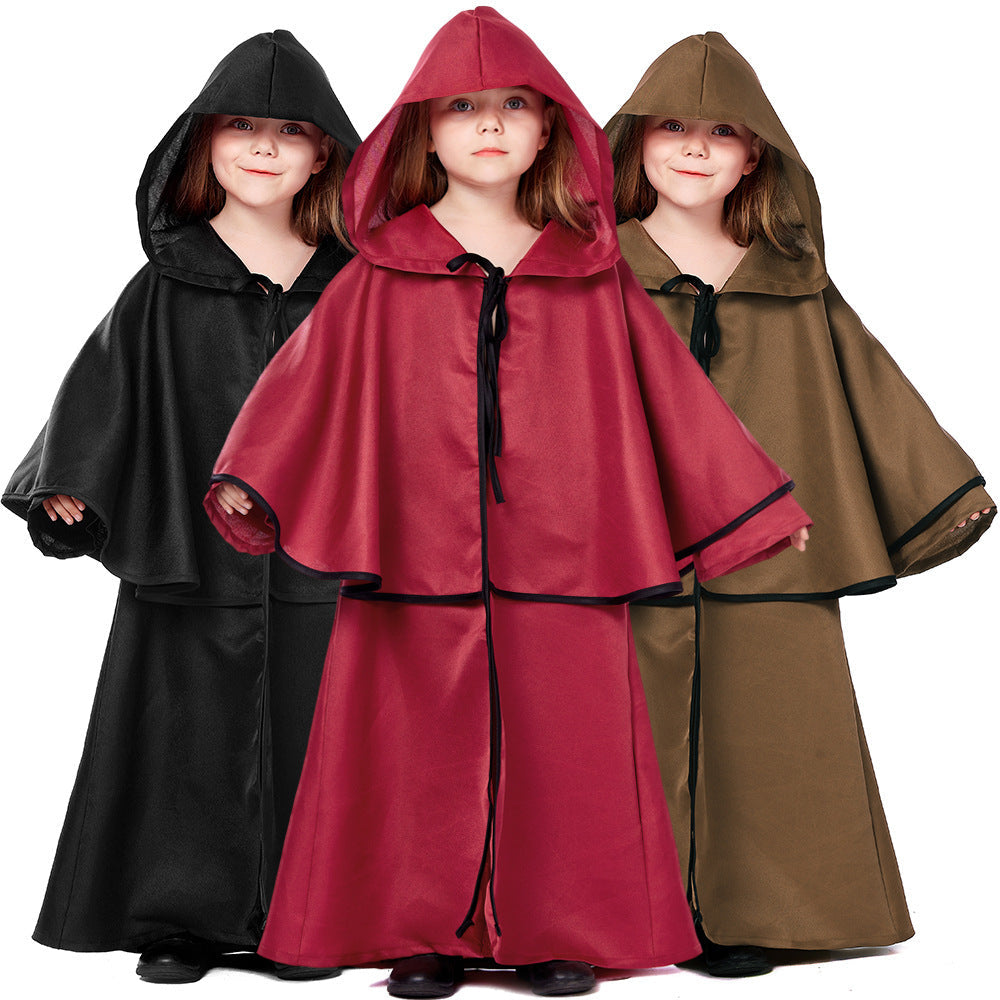Girl Wizard Costume with Hood and Wide Design Chichicherry