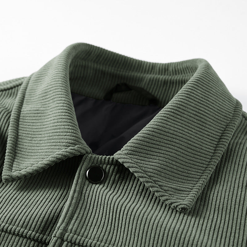 Men's cord jacket with quilted lining, two chest pockets and snap button closure Chichicherry