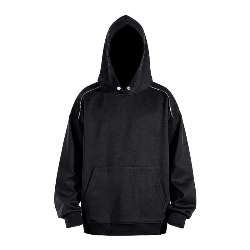 Men's Oversized Hoodie with Kangaroo Pocket and Raglan Sleeves Chichicherry