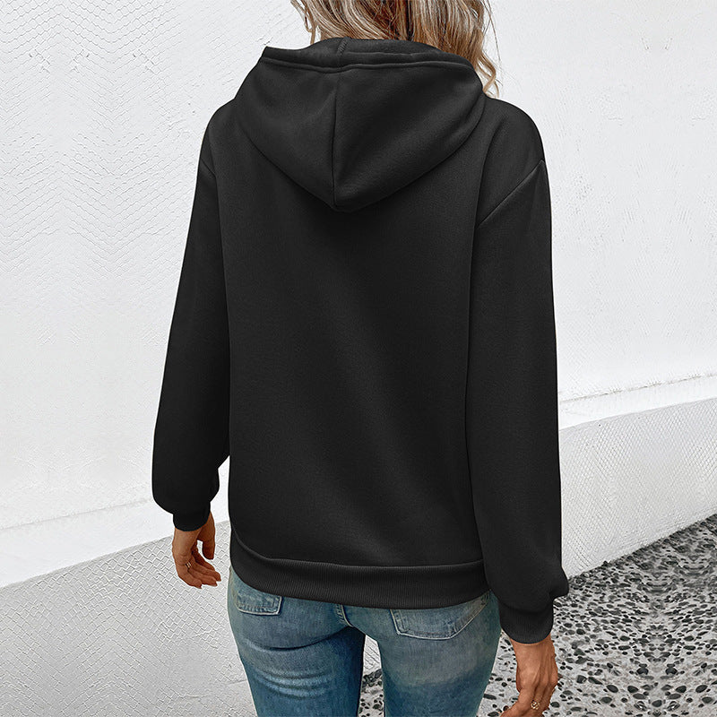 Women's hoodie with Halloween pumpkin print, hood and kangaroo pocket Chichicherry