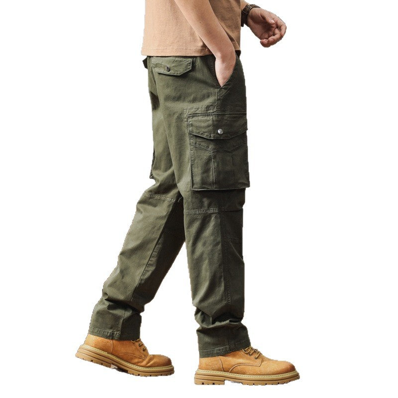 Men's Technical Cargo Pants with Straight Cut, Reinforced Knees & Multiple Pockets Chichicherry