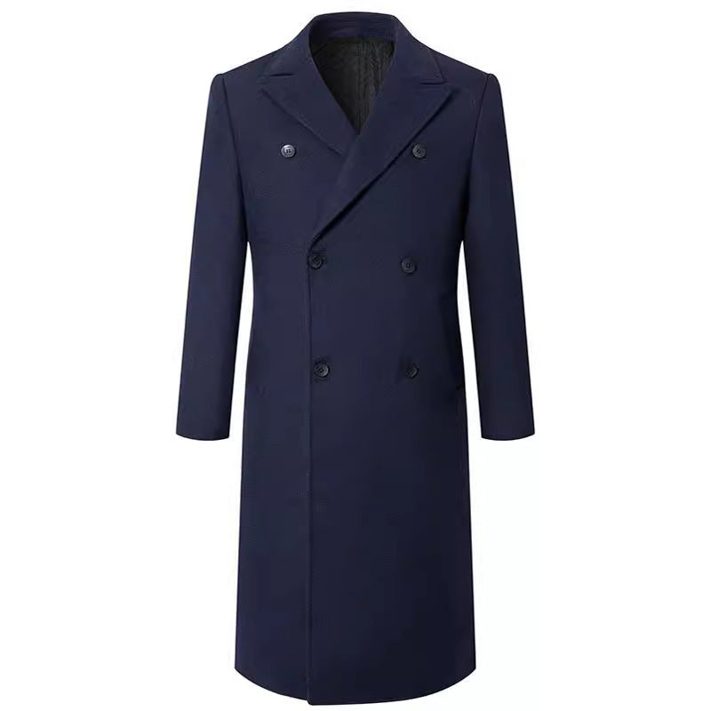 Men's Double-Breasted City Coat made of Wool Blend with Tailored Silhouette Chichicherry