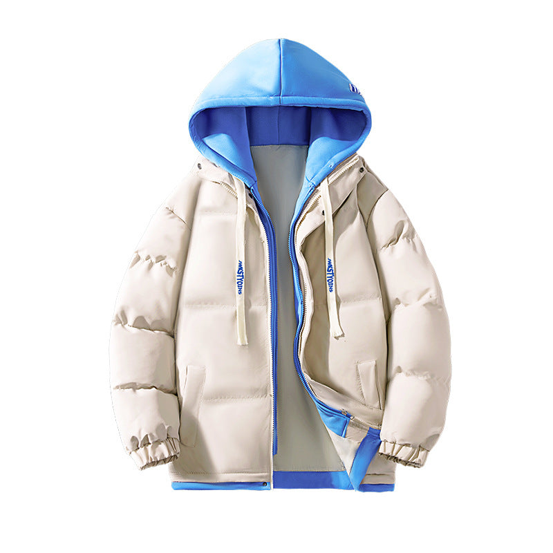 Women's two-layer quilted hooded jacket with contrasting hood, drawstring and elastic cuffs Chichicherry