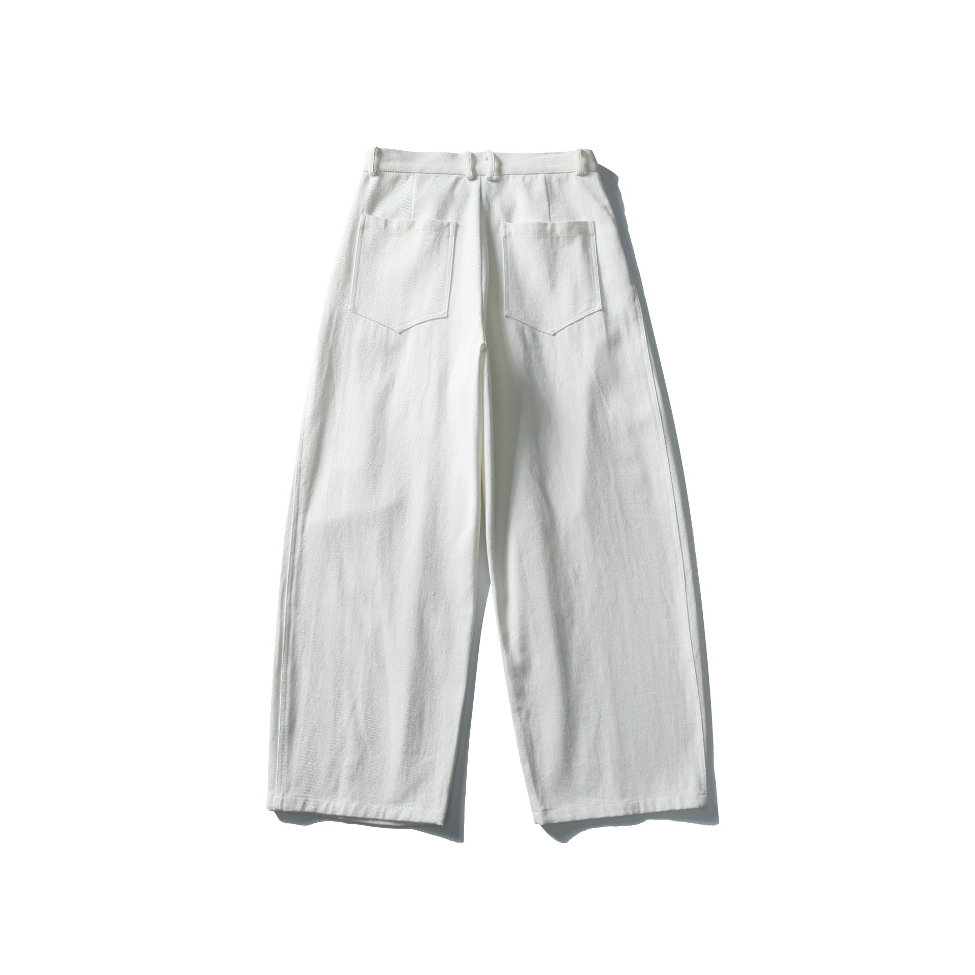 Women's High-Waisted Culotte Pants with Visible Crease and Wide Cropped Leg Chichicherry
