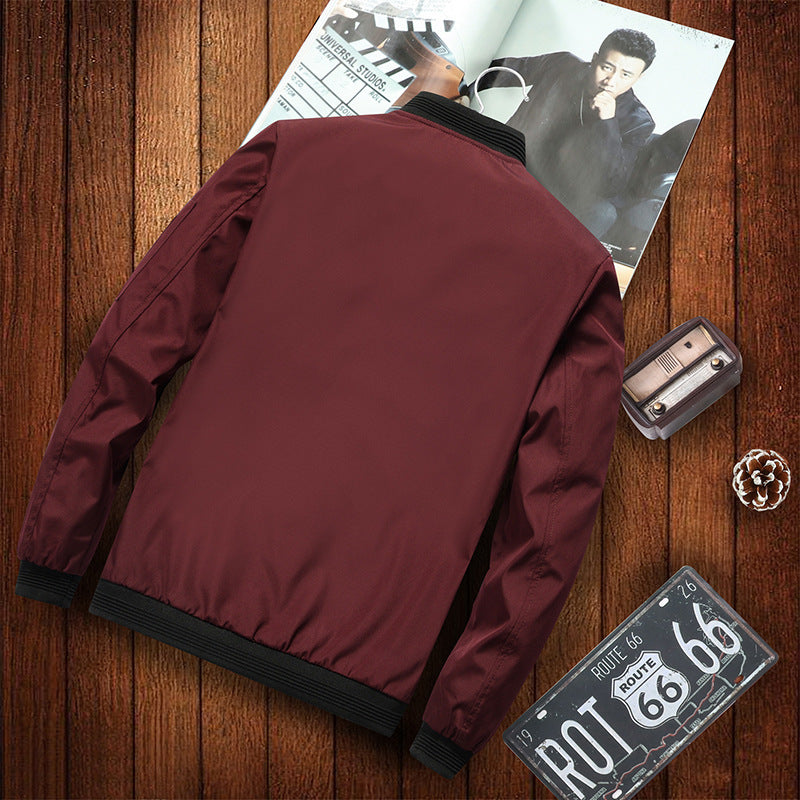 Men's bomber jacket in aviator microfiber look with arm pocket and ribbed cuffs Chichicherry