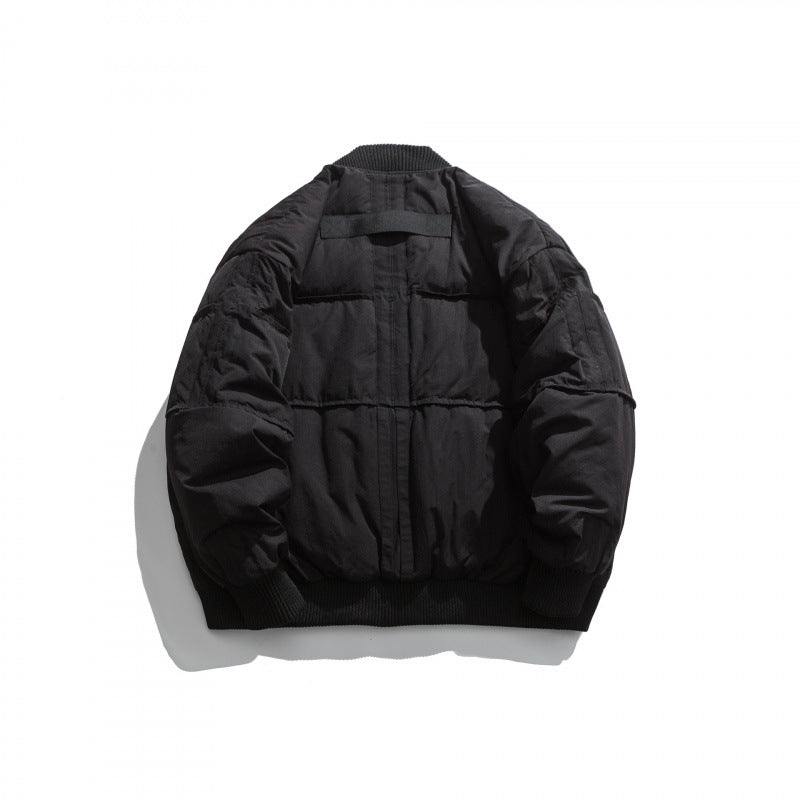 Unisex Boxy padded bomber jacket with ribbed cuffs and boxy silhouette Chichicherry