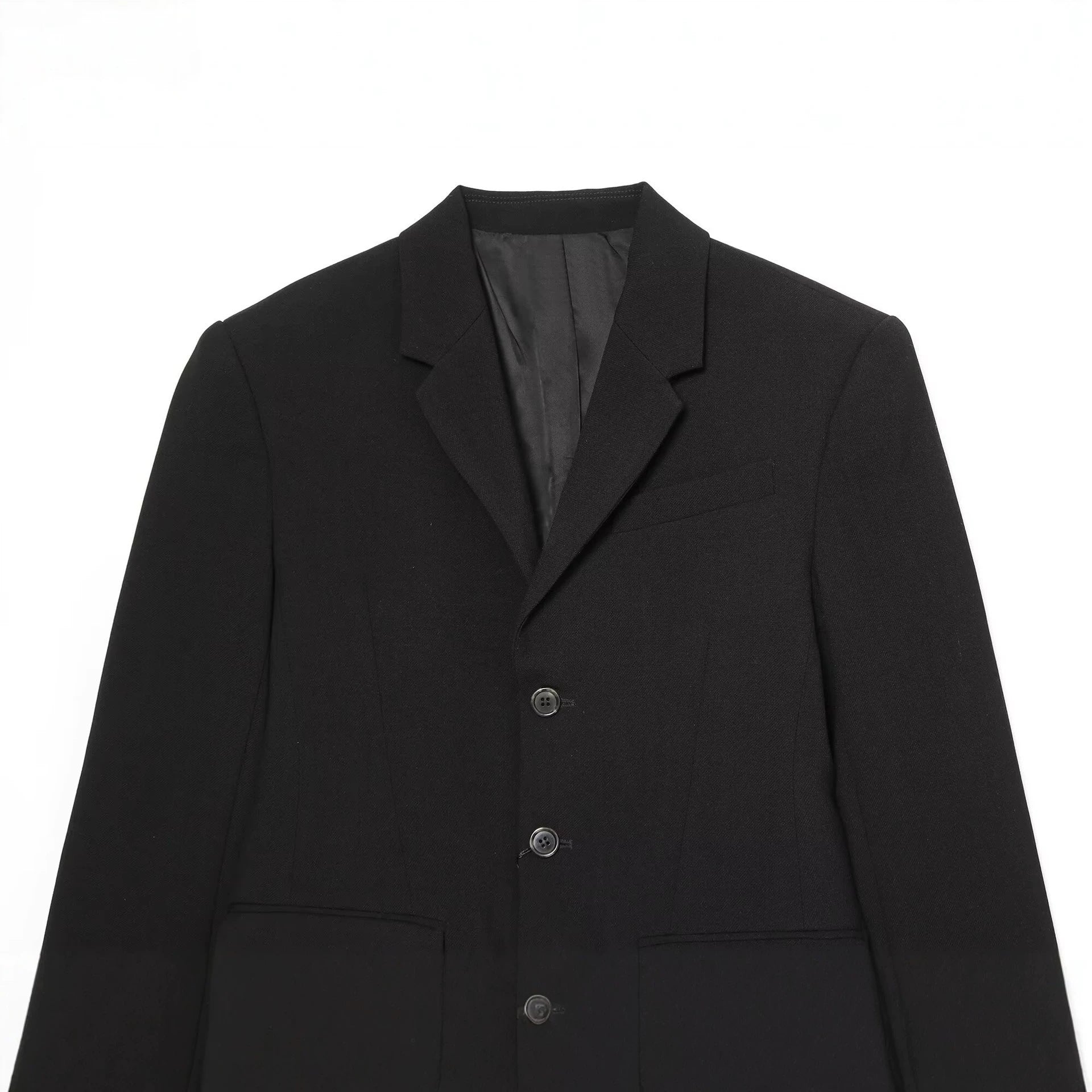Women Single-Breasted Short Blazer with Notch Lapels, Structured Fit and Flap Pockets Chichicherry