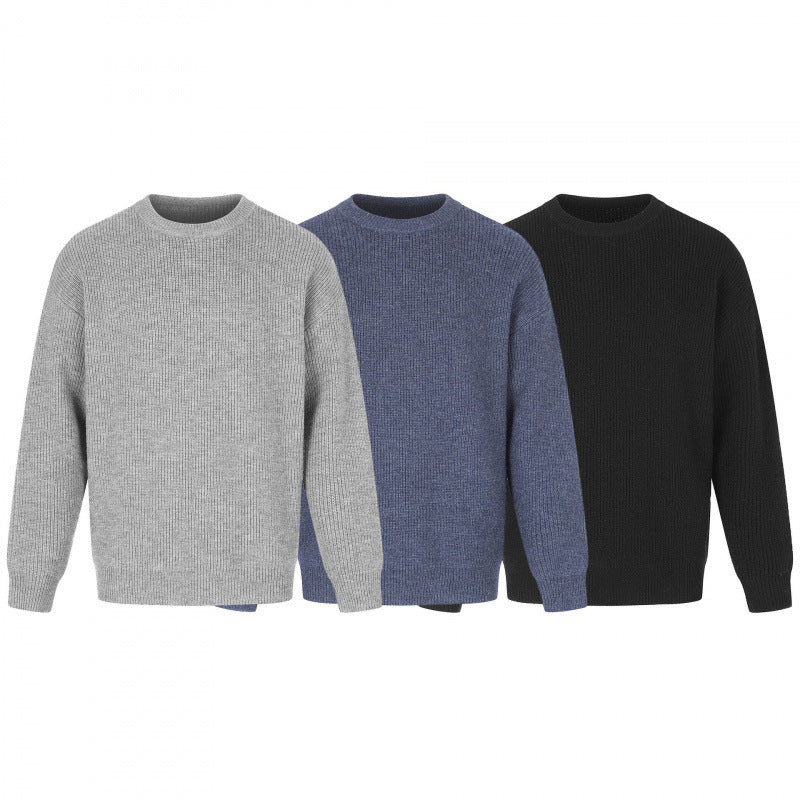 Unisex Soft Oversized Ribbed Sweater with Relaxed Fit and Tonal Texture Chichicherry