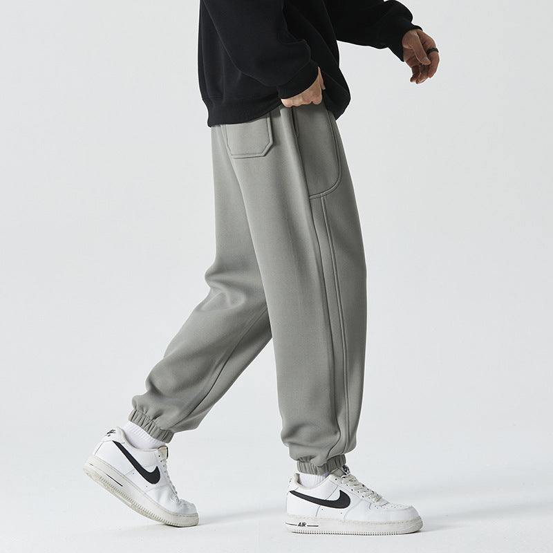 Men Comfortable Athletic Jogging Pants with Drawstring and Elastic Ankle Cuffs Chichicherry