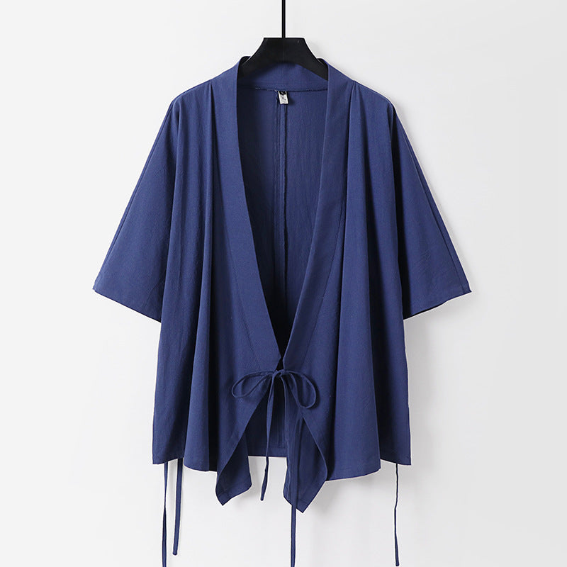 Women's loosely falling kimono jacket with tie belt Chichicherry