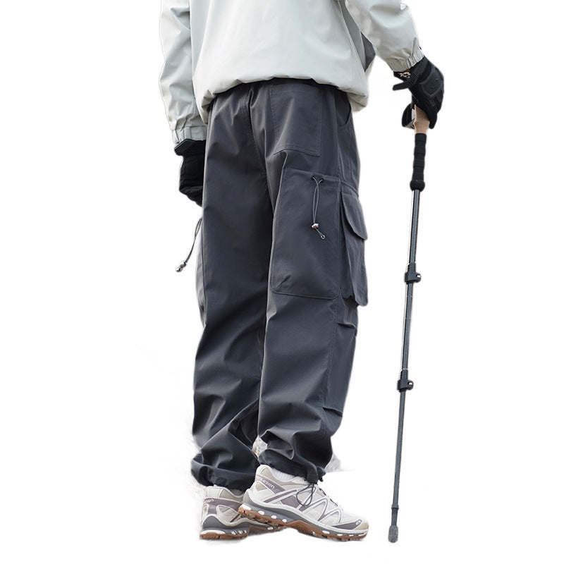 Men's Technical Outdoor Cargo Pants with Multi-Functional Pockets and Stretch Inserts Chichicherry