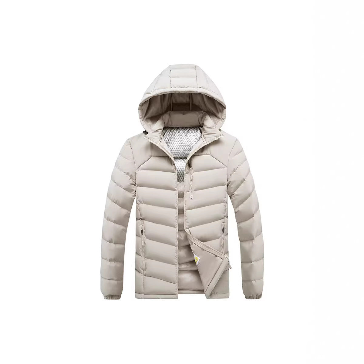 Men's Insulated Padded Jacket with Hood and Thermoreflect Inner Lining Chichicherry