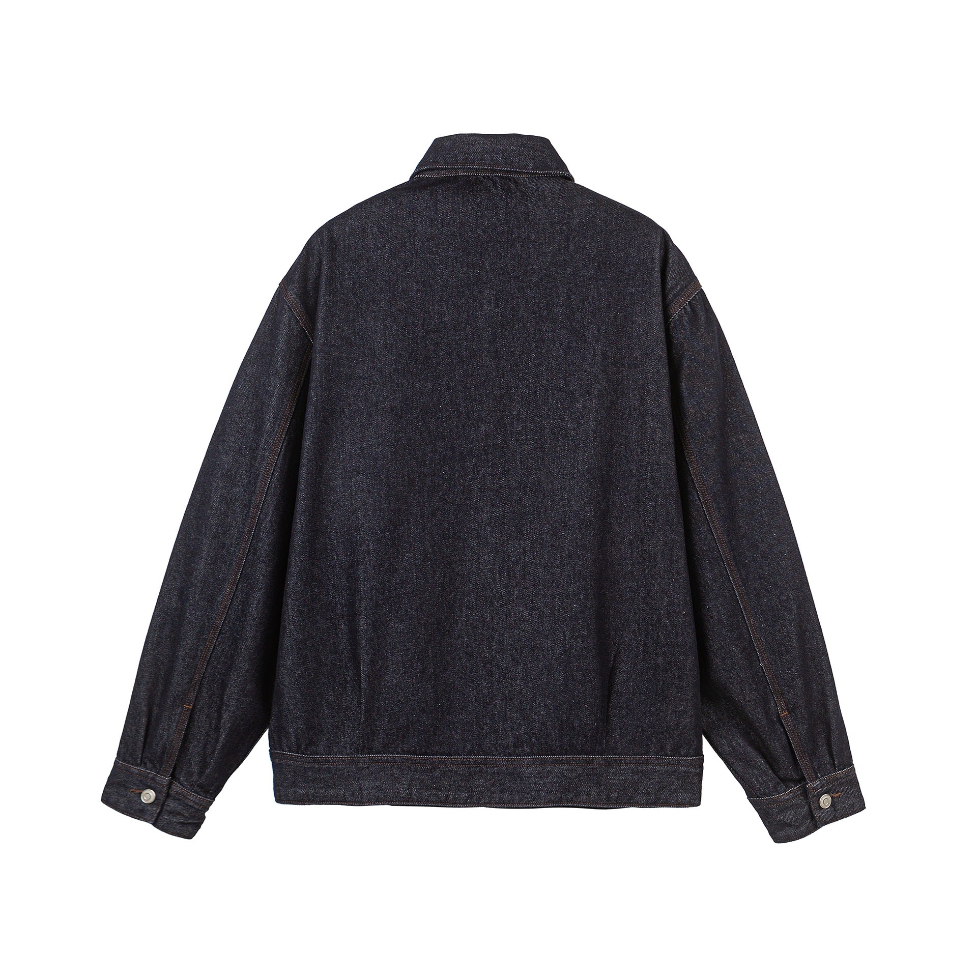 Men's Oversized Denim Jacket with Full Zipper Chichicherry